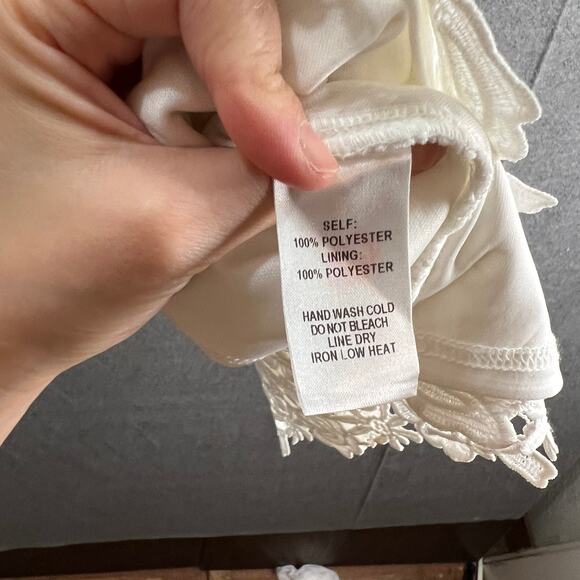 Lulus White Lace Dress Women Size Small Mini Dress Sleeveless Knee length - Picture 10 of 10